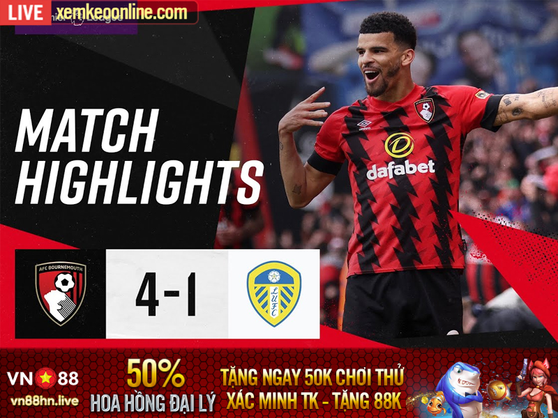 Highlights Ngoại Hạng Anh | Bournemouth vs Leeds United