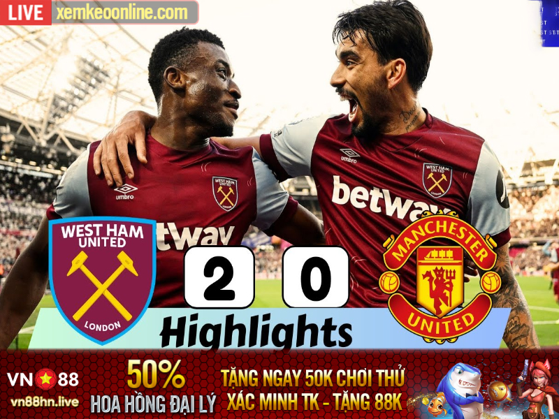 Highlights EPL 23/24 | West Ham 2-0 Manchester United