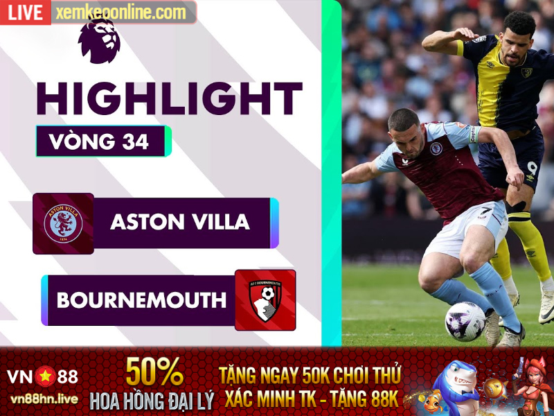 Hightlights EPL 23/24 | Aston Villa 3-1 AFC Bournemouth